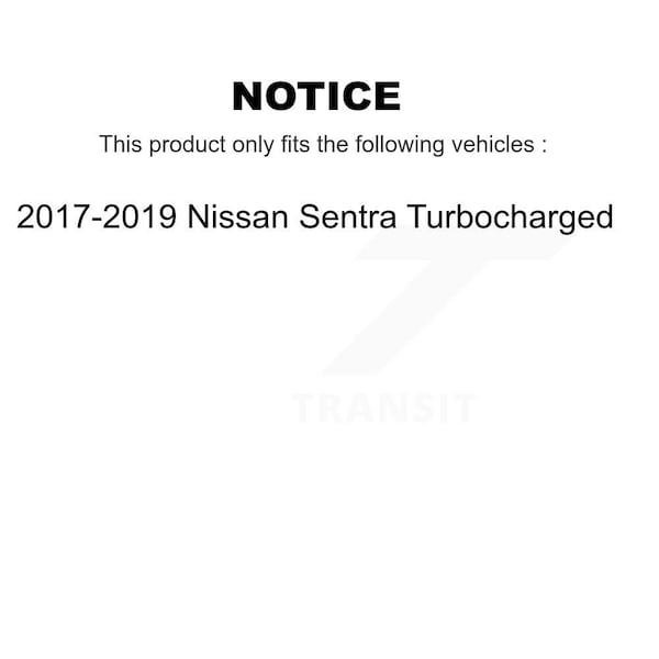 Front Disc Brake Rotors And Ceramic Pads Kit For 2017-2019 Nissan Sentra Turbocharged